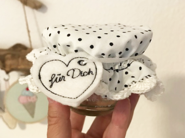 Anhänger Für Dich - ITH-Stickdatei